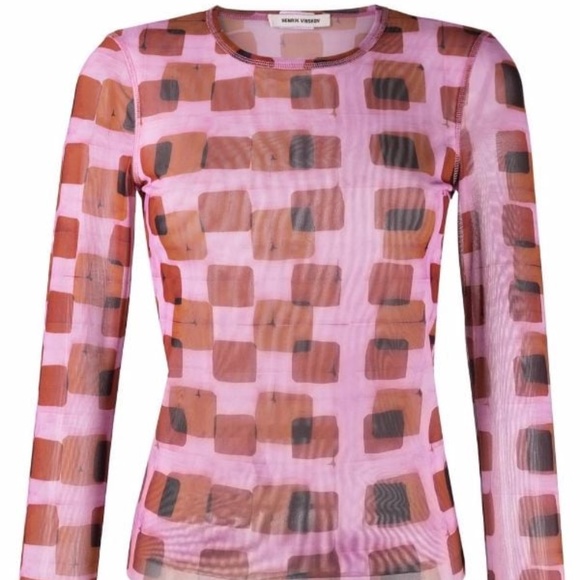 Henrik Vibskov geometric-print long-sleeve top size 34 - Picture 3 of 10